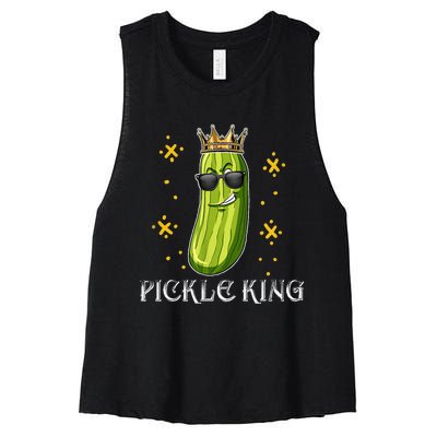 Pickle Queen Vegan Funny Cucumber Vegetable Women's Racerback Cropped Tank