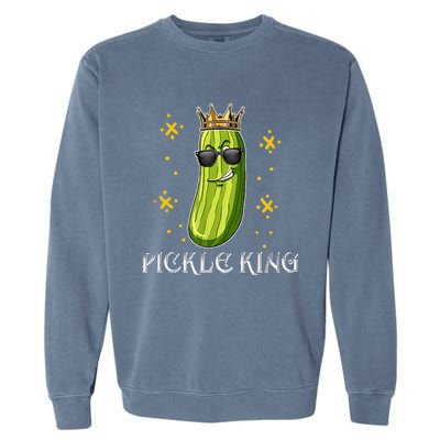 Pickle Queen Vegan Funny Cucumber Vegetable Garment-Dyed Sweatshirt