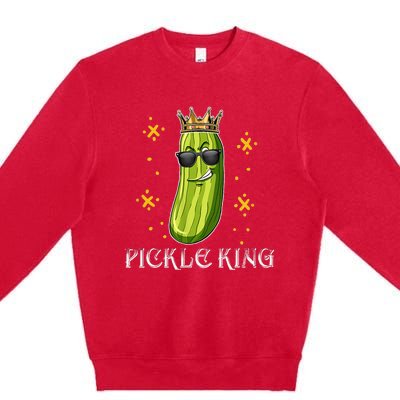 Pickle Queen Vegan Funny Cucumber Vegetable Premium Crewneck Sweatshirt