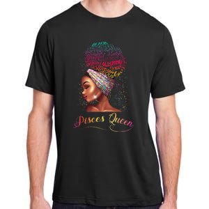 Pisces Queen Wo February March Zodiac Melanin Birthday Adult ChromaSoft Performance T-Shirt