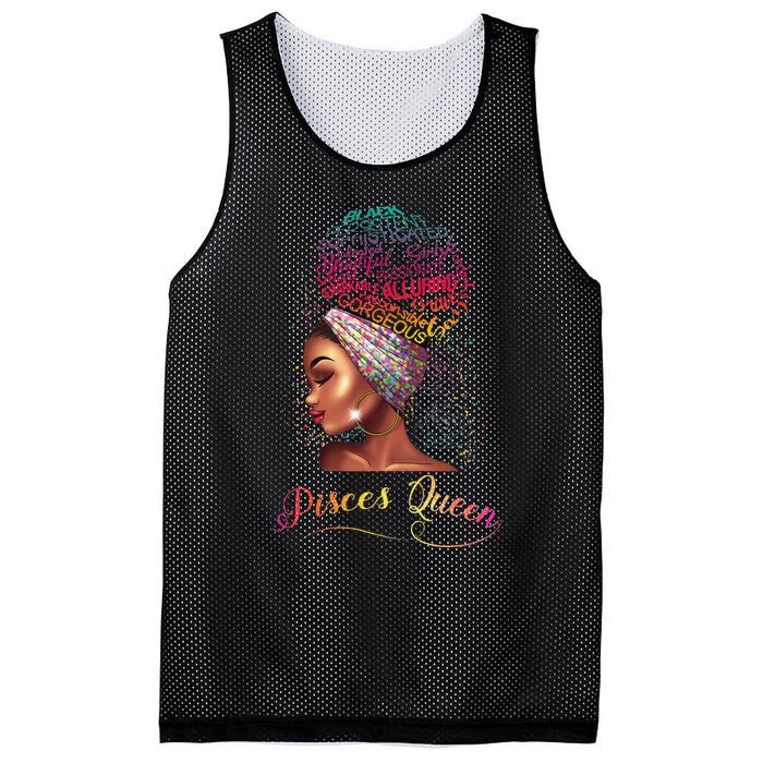 Pisces Queen Wo February March Zodiac Melanin Birthday Mesh Reversible Basketball Jersey Tank