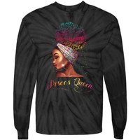 Pisces Queen Wo February March Zodiac Melanin Birthday Tie-Dye Long Sleeve Shirt