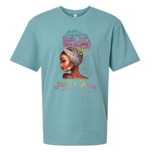 Pisces Queen Wo February March Zodiac Melanin Birthday Sueded Cloud Jersey T-Shirt