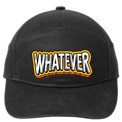 Playful Quirky Whatever 7-Panel Snapback Hat