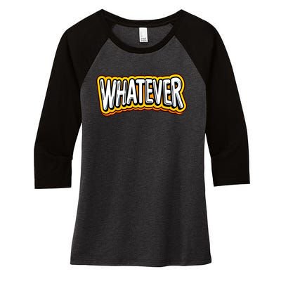 Playful Quirky Whatever Women's Tri-Blend 3/4-Sleeve Raglan Shirt