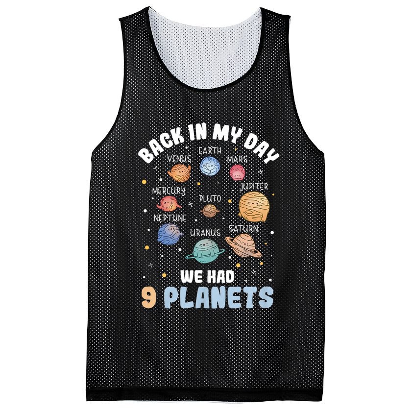 Pluto Quote We Had 9 Planets Galaxy Solar System Science Mesh Reversible Basketball Jersey Tank