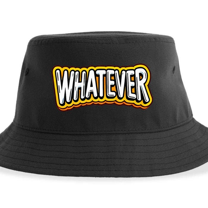 Playful Quirky Whatever Sustainable Bucket Hat