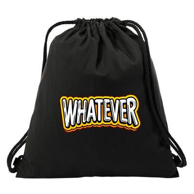 Playful Quirky Whatever Drawstring Bag