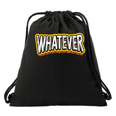 Playful Quirky Whatever Drawstring Bag