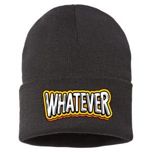 Playful Quirky Whatever Sustainable Knit Beanie