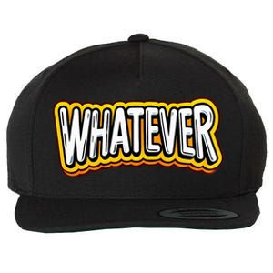 Playful Quirky Whatever Wool Snapback Cap