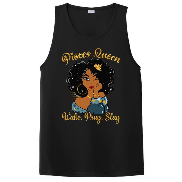 Pisces Queen Wake Pray Slay Happy Birthday PosiCharge Competitor Tank