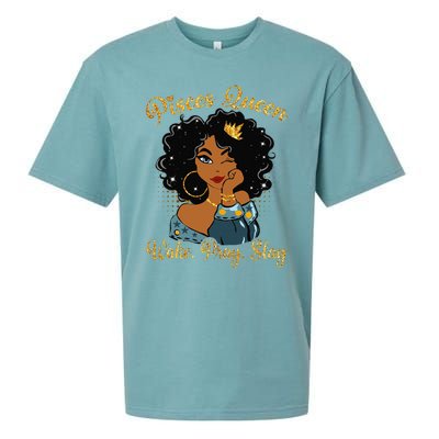 Pisces Queen Wake Pray Slay Happy Birthday Sueded Cloud Jersey T-Shirt