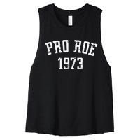 Pro Roe 1973 Distressed Women's Racerback Cropped Tank