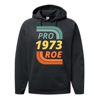 Pro Roe 1973 Roe Vs Wade Pro Choice Performance Fleece Hoodie