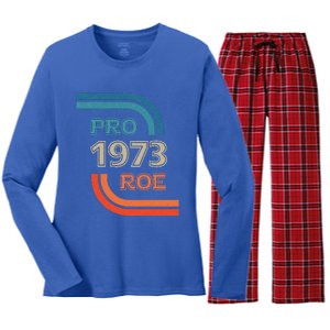 Pro Roe 1973 Roe Vs Wade Pro Choice Womens Rights Women's Long Sleeve Flannel Pajama Set 