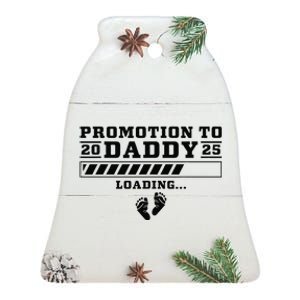 Pregnancy Reveal 2025 Promotion To Daddy Ceramic Bell Ornament