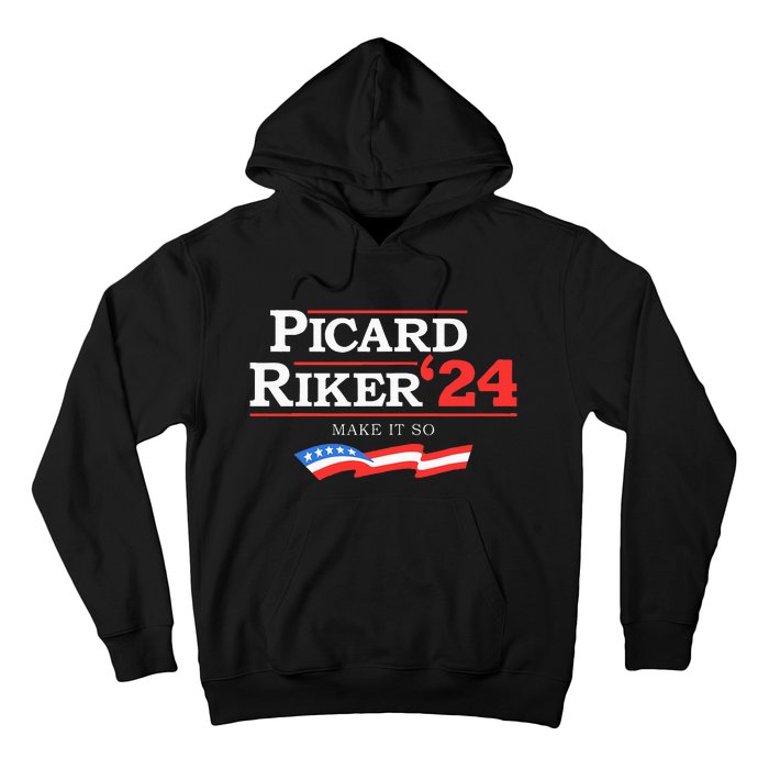 Picard Riker 2024 Make It So American Flag Hoodie