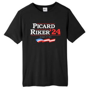 Picard Riker 2024 Make It So American Flag Tall Fusion ChromaSoft Performance T-Shirt