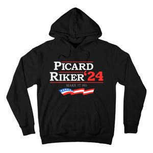 Picard Riker 2024 Make It So American Flag Tall Hoodie