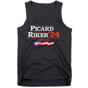 Picard Riker 2024 Make It So American Flag Tank Top