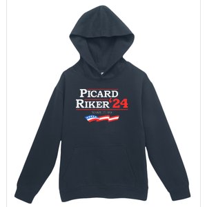 Picard Riker 2024 Make It So American Flag Urban Pullover Hoodie