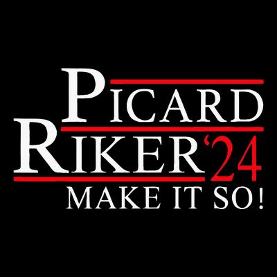Picard Riker 24 Make It So For President 2024 T-Shirt