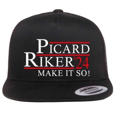 Picard Riker 24 Make It So For President 2024 Flatbill Hat
