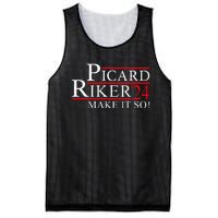 Picard Riker 24 Make It So For President 2024 Mesh Reversible Basketball Jersey Tank