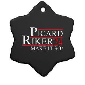 Picard Riker 24 Make It So For President 2024 Ceramic Star Ornament