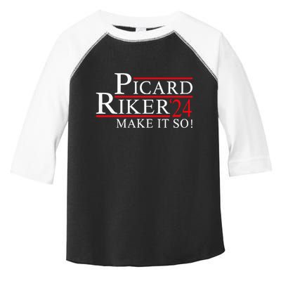 Picard Riker 24 Make It So For President 2024 Toddler Fine Jersey T-Shirt