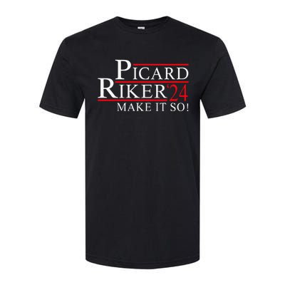 Picard Riker 24 Make It So For President 2024 Softstyle CVC T-Shirt