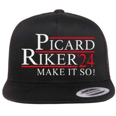 Picard Riker 2024 Presidential Campaign Flat Bill Trucker Hat