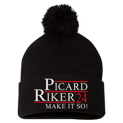 Picard Riker 2024 Presidential Campaign Pom Pom 12in Knit Beanie