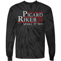 Picard Riker 2024 Presidential Campaign Tie-Dye Long Sleeve Shirt