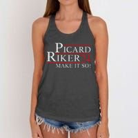 Picard Riker 2024 Presidential Campaign Women's Knotted Racerback Tank