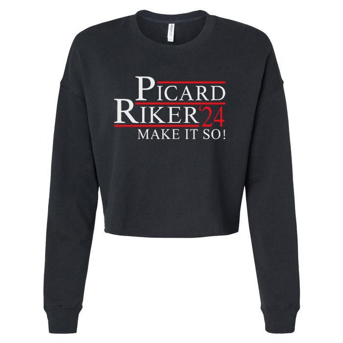 Picard Riker 2024 Presidential Campaign Cropped Pullover Crew