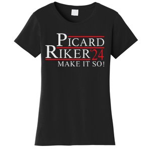 Picard Riker 2024 Presidential Campaign Women's T-Shirt