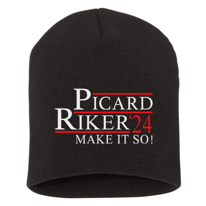 Picard Riker 2024 Presidential Campaign Short Acrylic Beanie