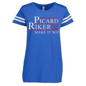 Picard Riker 2024 Presidential Campaign Enza Ladies Jersey Football T-Shirt