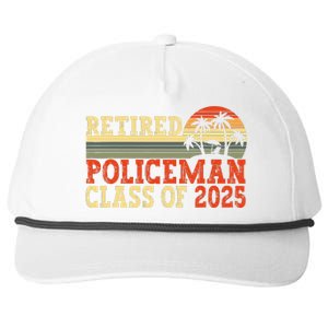 Policeman Retirement 2025 Retiree Police Officer Snapback Five-Panel Rope Hat