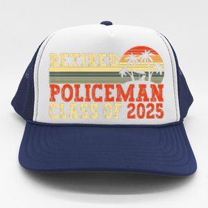 Policeman Retirement 2025 Retiree Police Officer Trucker Hat