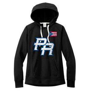 Puerto Rico Baseball Flag Pride Boricua Puerto Rico Women's Fleece Hoodie