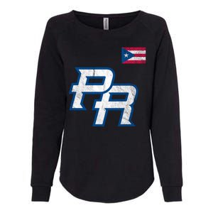 Puerto Rico Baseball Flag Pride Boricua Puerto Rico Womens California Wash Sweatshirt