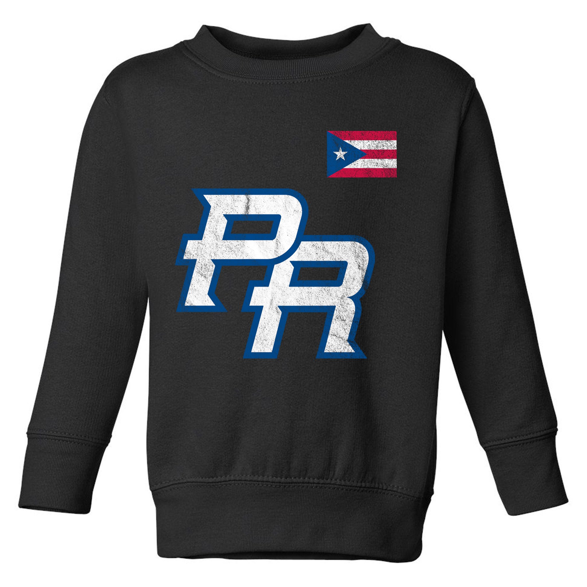 Puerto Rico Baseball Flag Pride Boricua Puerto Rico Toddler Sweatshirt
