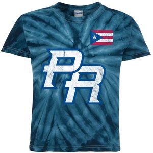 Puerto Rico Baseball Flag Pride Boricua Puerto Rico Kids Tie-Dye T-Shirt