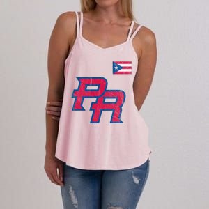 Puerto Rico Baseball Flag Pride Boricua Puerto Rico Women's Strappy Tank