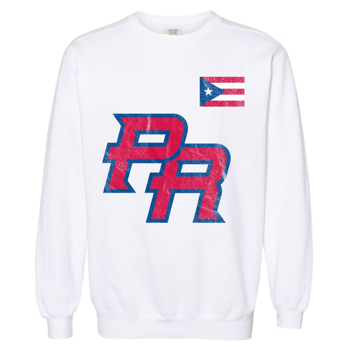 Puerto Rico Baseball Flag Pride Boricua Puerto Rico Garment-Dyed Sweatshirt