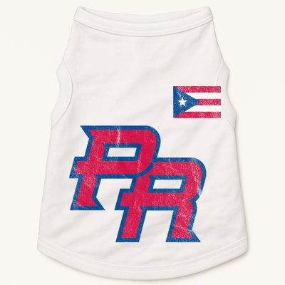 Puerto Rico Baseball Flag Pride Boricua Puerto Rico Doggie Tank