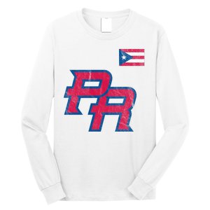 Puerto Rico Baseball Flag Pride Boricua Puerto Rico Long Sleeve Shirt